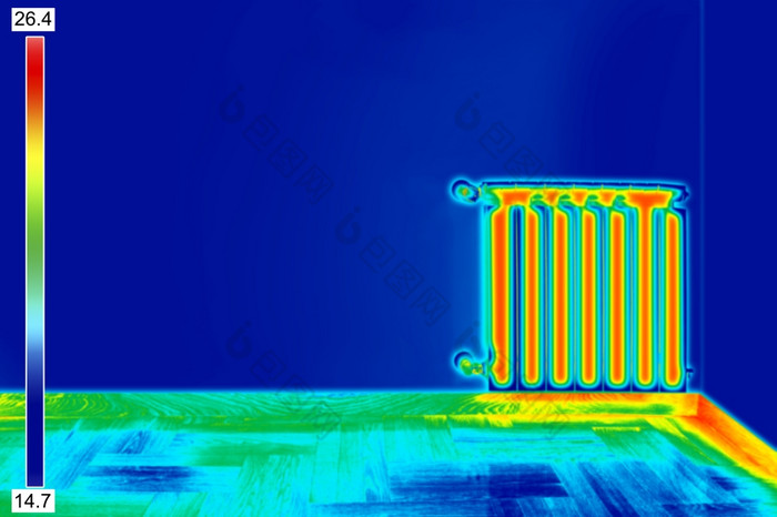 红外热图像散热器加热器房间