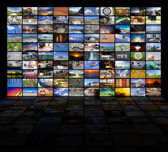 大多媒体视频和图像墙的屏幕