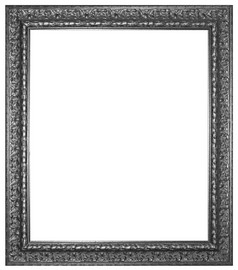 银木框架为绘画图片孤立的白色背景