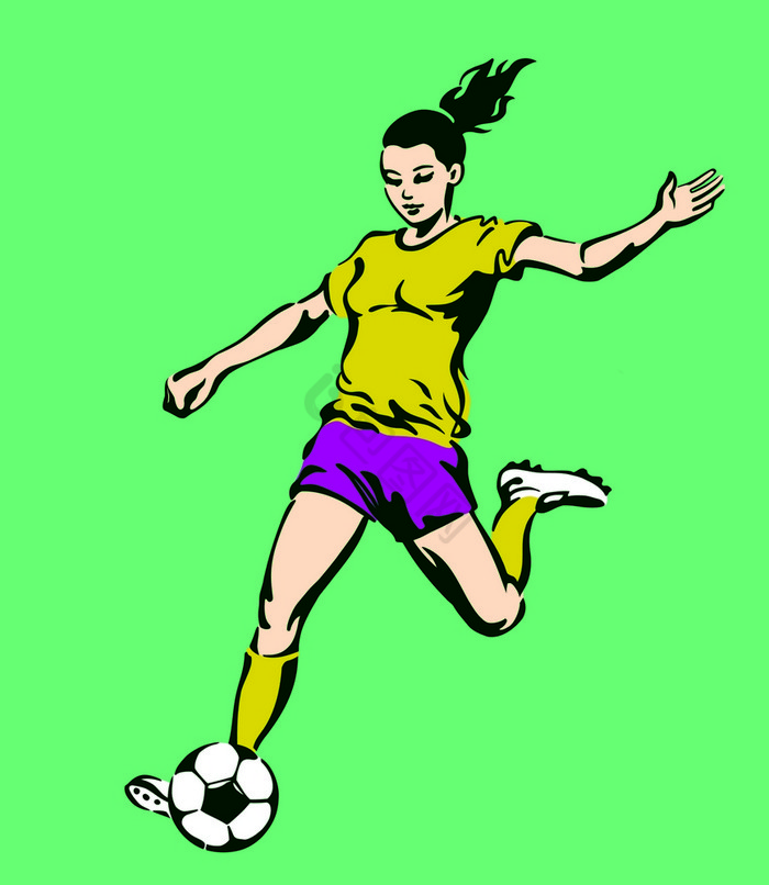 足球足球女球员图片
