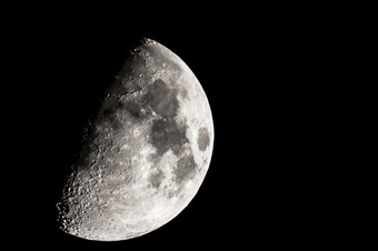 月亮特写镜头显示的细节的月球表面的月亮