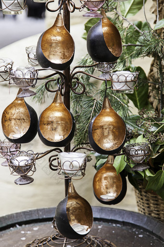 阿拉伯青铜眼镜为茶传统细节容器阿拉伯语青铜眼镜为茶