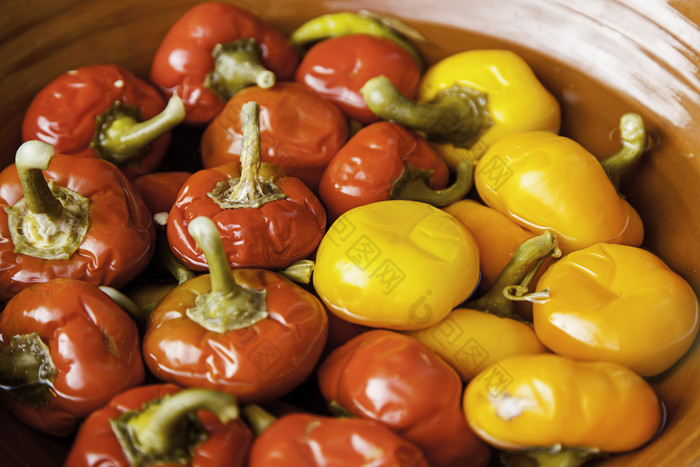 辣椒保存石油细节生蔬菜健康的食物辣椒保存石油