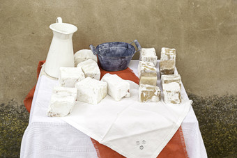 手工制作的肥皂手工制作的肥皂细节关于古老的和经典传统和清洁