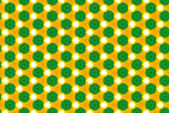 水彩无缝的几何模式黄色的绿色和白色颜色
