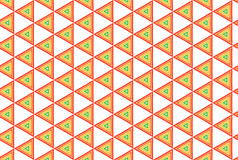 水彩无缝的几何模式红色的橙色黄色的绿色和蓝色的颜色白色背景