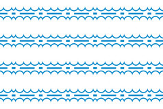 无缝的几何模式蓝色的和白色颜色