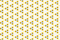 无缝的几何模式黄色的黑色的和白色颜色