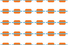 无缝的几何模式设计插图背景纹理使用梯度橙色蓝色的和白色颜色