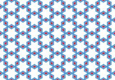 无缝的几何模式设计插图背景纹理使用梯度蓝色的和红色的颜色白色背景