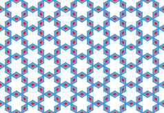 无缝的几何模式设计插图背景纹理使用梯度蓝色的红色的和白色颜色