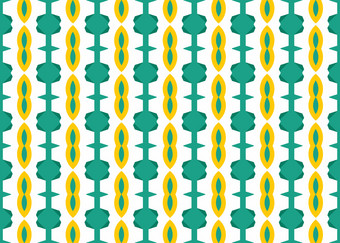 无缝的几何模式设计插图背景纹理绿色黄色的和白色颜色
