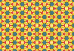 无缝的几何模式设计插图背景纹理红色的蓝色的黄色的和白色颜色