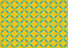 无缝的几何模式设计插图背景纹理黄色的和蓝色的颜色