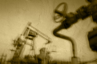 工作石油泵杰克石油场变形混凝土难看的东西模糊运动概念石油和气体行业石油和气体行业背景