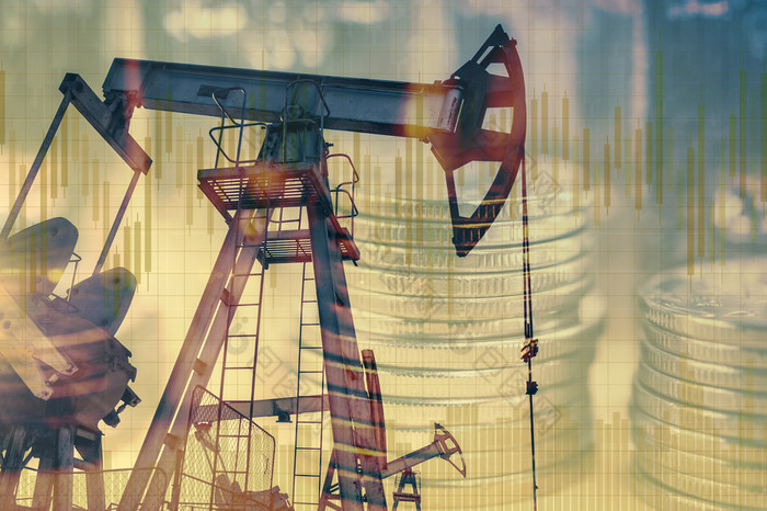 石油和气体行业业务和金融背景矿业石油炼油厂行业和股票市场概念双曝光石油和气体行业业务和金融背景矿业石油炼油厂行业和股票市场概念