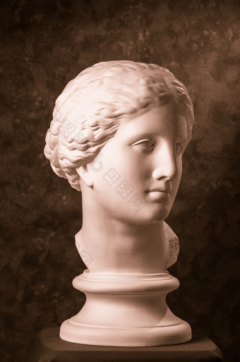 白色石膏复制古老的雕像金星米洛头为艺术家黑暗变形背景石膏雕塑女人脸乌贼健美的石膏复制古老的雕像金星头黑暗变形背景石膏雕塑女人脸