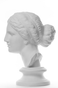 白色石膏复制古老的雕像金星米洛头为艺术家孤立的白色背景石膏雕塑女人脸石膏复制古老的雕像金星头孤立的白色背景石膏雕塑女人脸