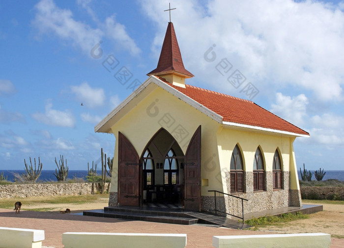 教堂高考虑到旅游吸引力阿鲁巴岛美国广播公司岛屿