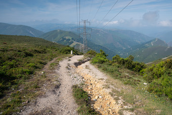 道路圣地亚哥小道之间的帕拉都和这是salime阿斯图里亚斯西班牙