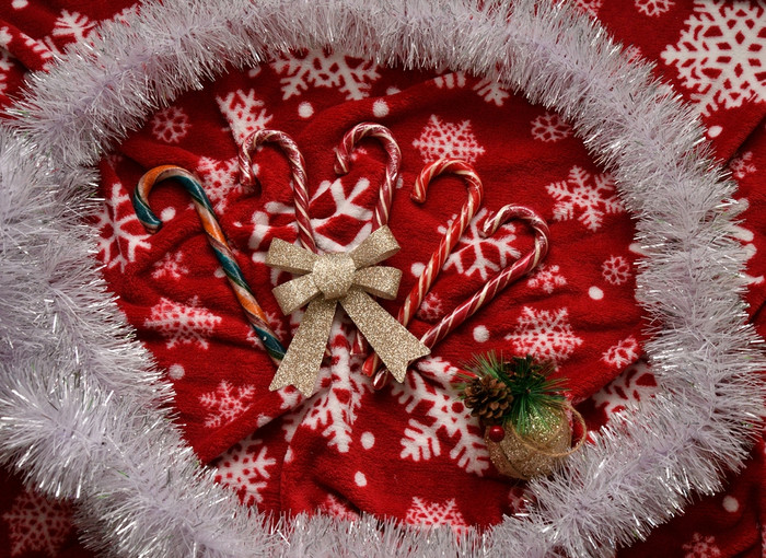 圣诞节装饰和圣诞节焦糖圣诞节糖果图片