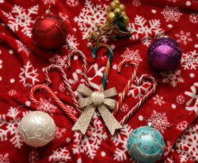 圣诞节装饰和圣诞节焦糖圣诞节糖果