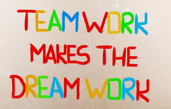 团队合作使的梦想工作概念