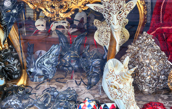 意大利威尼斯面具为狂欢节威尼斯意大利