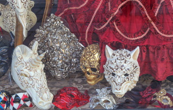 威尼斯狂欢节面具手使意大利威尼斯