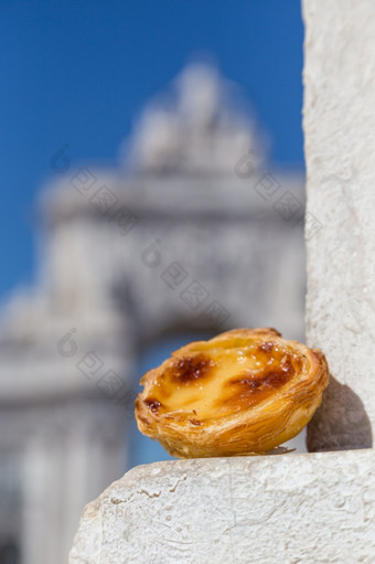 传统的葡萄牙语蛋蛋挞馅饼蛋糕甜点pasteis出生背景景点里斯本葡萄牙