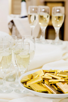 香槟与光零食服务wecome表格为帕蒂事件婚礼