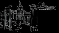 罗马城市大纲动画手画草图