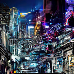 插图外星人科幻城市