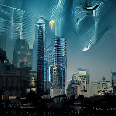 插图外星人科幻城市