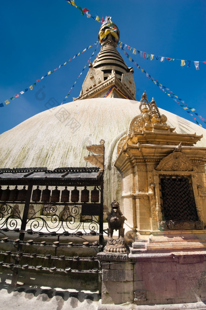 佛教神社斯瓦扬布纳特佛塔猴子寺庙尼泊尔加德满都