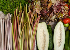 木瓜水礼来公司茎而且新鲜的有机蔬菜而且草本植物亚洲食物市场