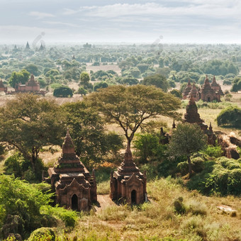 旅行风景而且目的地令人惊异的体系结构老佛教寺庙蒲甘王国缅甸缅甸