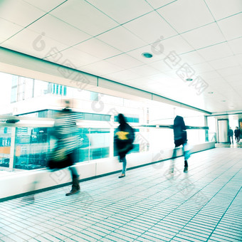 摘要城市背景模糊图像人移动隧道拥挤的街在香港香港模糊效果古董风格<strong>爽肤水</strong>