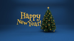 圣诞节树蓝色的背景设计元素为假期卡片