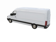 白色商业交付卡车白色背景孤立的模板元素信息图表邮政卡车表达快交付白色交付卡车图标运输服务包装运