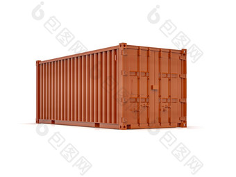 红色的航运货物容器为<strong>物流</strong>和运输孤立的货物盒子从船xadelivery航运运费运输xaof商品xafor存储出口和进口货物产品