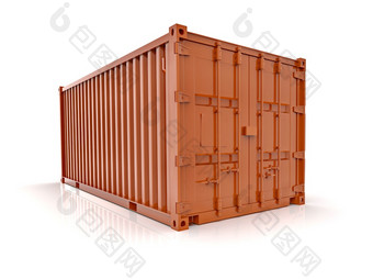 红色的航运货物容器为<strong>物流</strong>和<strong>运输</strong>孤立的货物盒子从船xadelivery航运运费<strong>运输</strong>xaof商品xafor存储出口和进口货物产品
