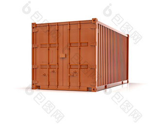 红色的航运货物容器为<strong>物流</strong>和运输孤立的货物盒子从船xadelivery航运运费运输xaof商品xafor存储出口和进口货物产品