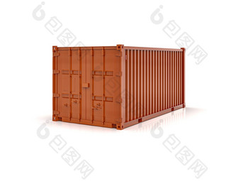 红色的航运货物容器为<strong>物流</strong>和<strong>运输</strong>孤立的货物盒子从船xadelivery航运运费<strong>运输</strong>xaof商品xafor存储出口和进口货物产品