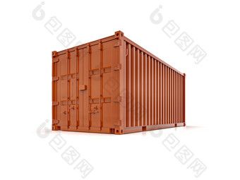 红色的航运货物容器为物流和运输孤立的货物盒子从船xadelivery航运运费运输xaof商品xafor存储出口和进口货物产品