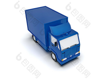 <strong>蓝色</strong>的玩具<strong>商业</strong>交付卡车白色<strong>背景</strong>孤立的模板元素信息图表邮政卡车表达快交付<strong>蓝色</strong>的xadelivery卡车图标运输服务包装运