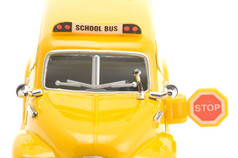 对象白色玩具学校公共汽车