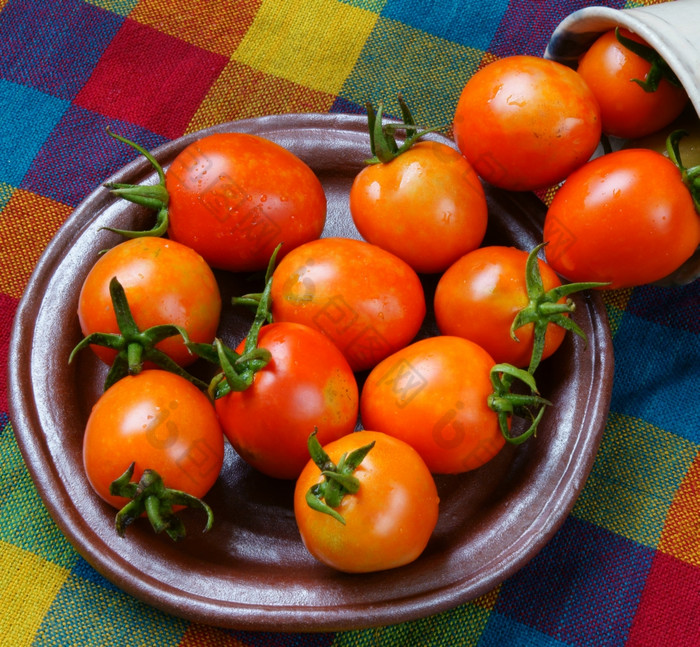 越南农业产品特写镜头新鲜的番茄红色的tomatos营养有机水果丰富的维生素-胡萝卜素番茄红素健康的食物经常使用可以防止乳房癌症风险