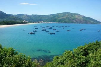 美丽的<strong>越南景观</strong>令人惊异的而且美妙的海滩与山周围新鲜的空气不错的视图为亚洲旅行生态环境海区域府日元有许多场景为旅游<strong>越南</strong>南