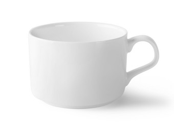 白色陶瓷杯孤立的白色背景